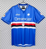 2001-02 Mens   Sampdoria home Retro soccer Jersey