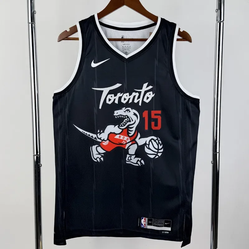 25-26 Raptors CARTER #15 Black City Edition Top Quality Hot Pressing NBA Jersey
