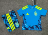 2026-27 kids Spain blue goalkeeper soccer jersey