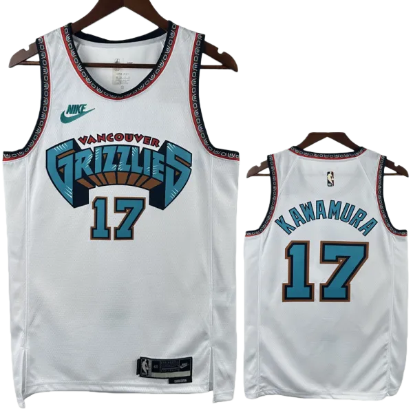 24-25 Grizzlies KAWAMURA #17 White Retro Top Quality Hot Pressing NBA Jersey