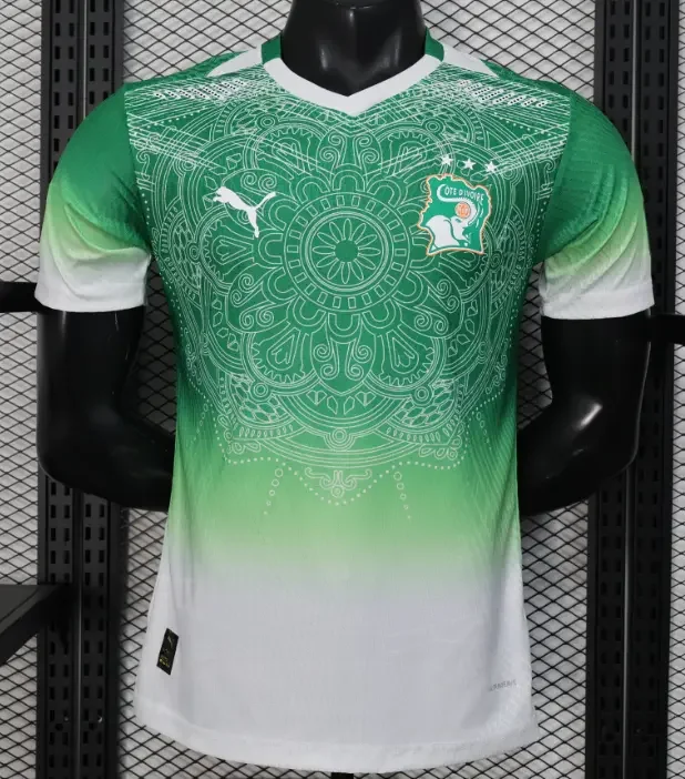 2026-27 Mens Ivory Coast Special Edition green Player version soccer Jersey