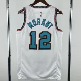 24-25 Grizzlies MORANT #12 White Retro Top Quality Hot Pressing NBA Jersey