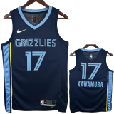 22-23 Grizzlies KAWAMURA #17 Royal blue Top Quality Hot Pressing NBA Jersey