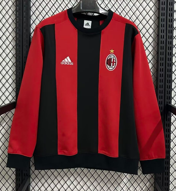 2025-26 Mens  AC Milan red black Hoodie (无帽卫衣)