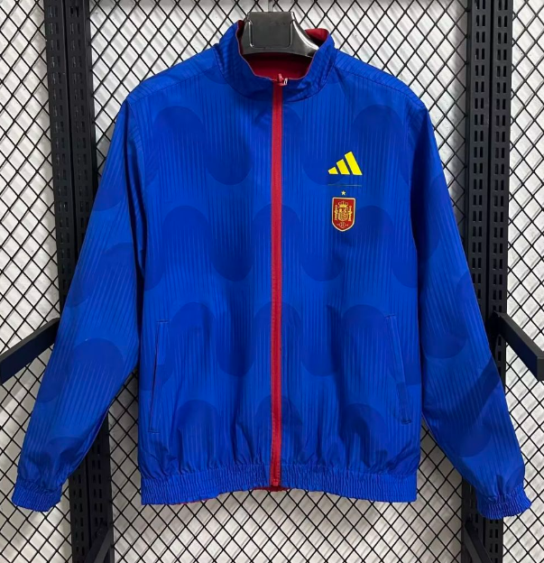 2026-27 Mens Spain red blue Double Sided Windbreaker