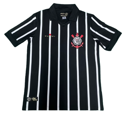 2012 Corinthians Black Special Edition Retro Soccer Jersey