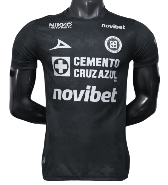 2025-26 Mens Cruz Azul Third away black Player version soccer Jersey