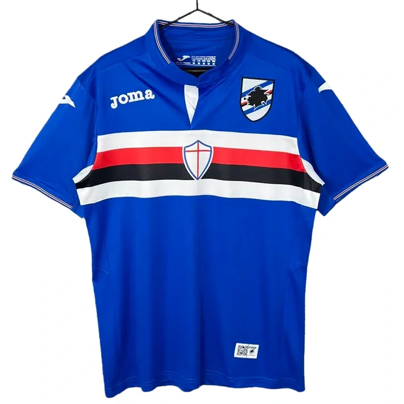 2015-16 Mens Sampdoria Home Retro Soccer Jersey