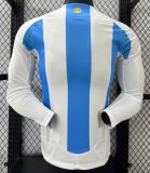 2024-25 Mens Argentina home Player version with FIFA World Champions 2022 Patch  long sleeve  soccer  Jersey