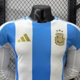 2024-25 Mens Argentina home Player version long sleeve  soccer  Jersey