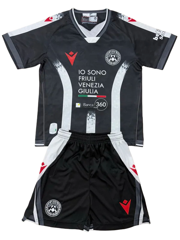 2025-26 Kids Udinese home Soccer Jersey