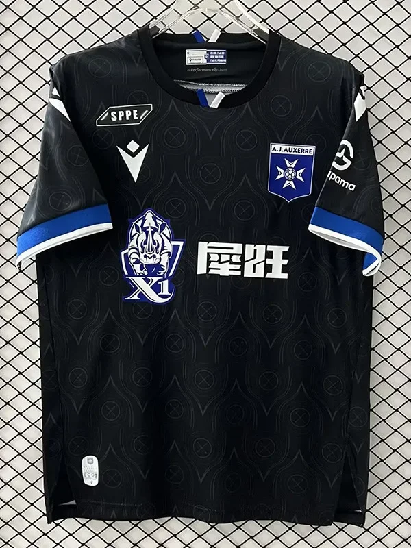 2025-26 Mens AJ Auxerre away black Soccer Jersey