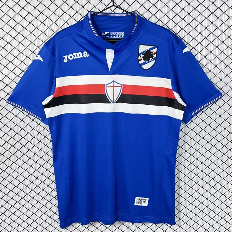 2015-16 Mens Sampdoria Home Retro Soccer Jersey