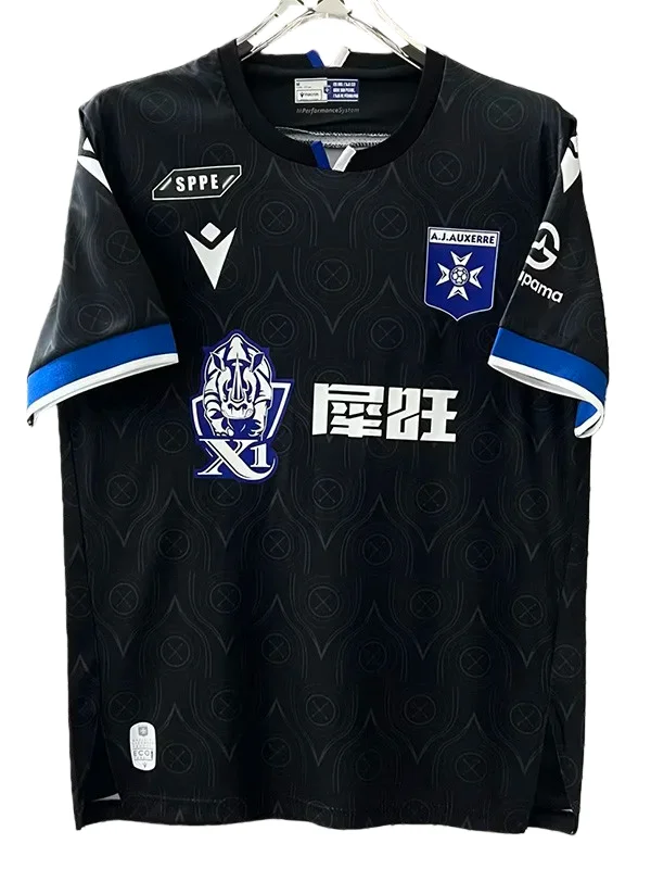 2025-26 Mens AJ Auxerre away black Soccer Jersey