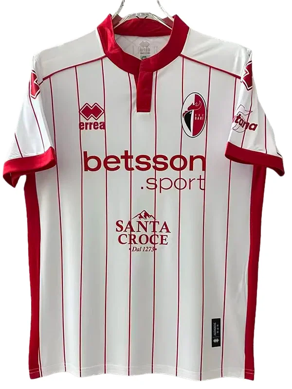 2025-26 Mens Bari home white Fans Soccer Jersey