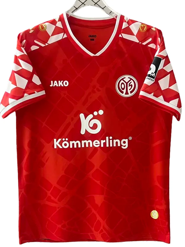 2025-26  Mens Mainz 05 home red Soccer Jersey