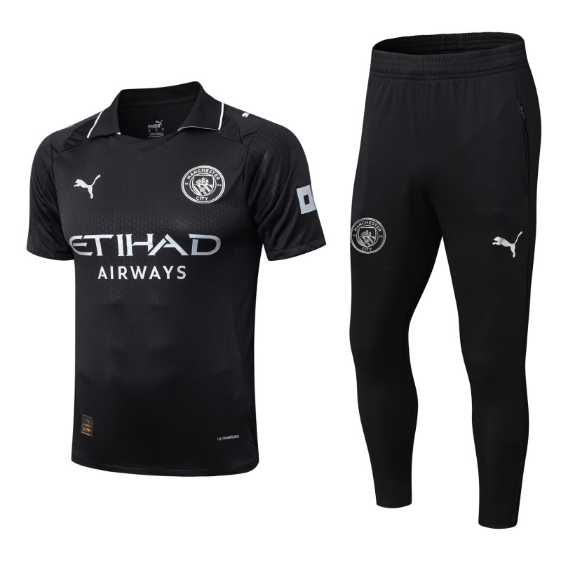 2025-26 Mens Manchester City  away black Tracksuit