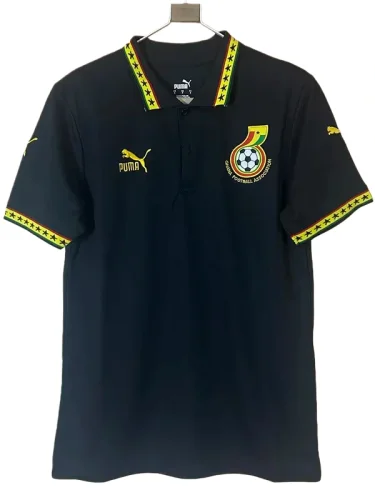 2026-27 Mens Ghana Black Polo  soccer jersey