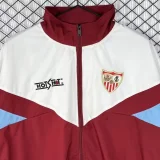 1993-1994 Sevilla White Red Retro Windbreaker