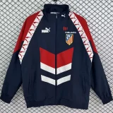 1995-1996 Atletico Madrid Black Red Retro Windbreaker