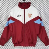 1993-1994 Sevilla White Red Retro Windbreaker