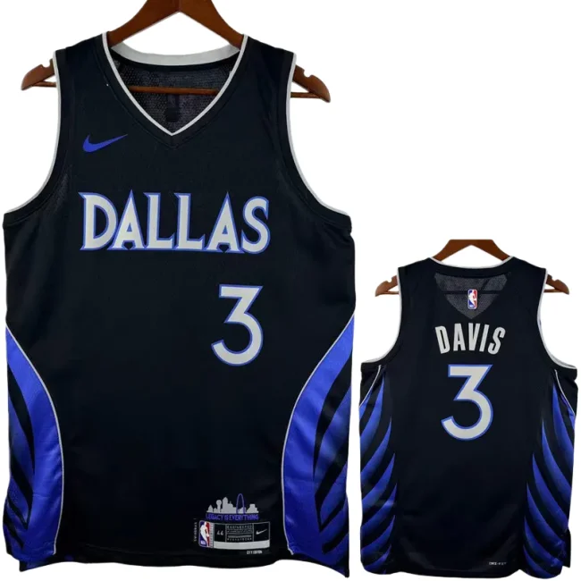 25-26 Dallas Mavericks DAVIS #3 Black City Edition Top Quality Hot Pressing NBA Jersey(V领)