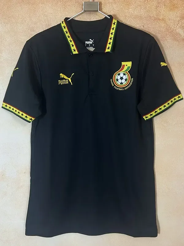 2026-27 Mens Ghana Black Polo  soccer jersey