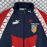 1995-1996 Atletico Madrid Black Red Retro Windbreaker