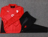 2025-26 Mens AC Milan red Half Pull Tracksuit  #B25143