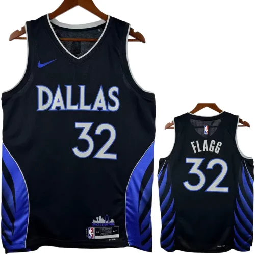 25-26 Dallas Mavericks FLAGG #32 Black City Edition Top Quality Hot Pressing NBA Jersey(V领)