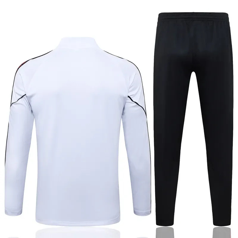 2025-26 AC Milan White Half Pull Tracksuit  #B25145