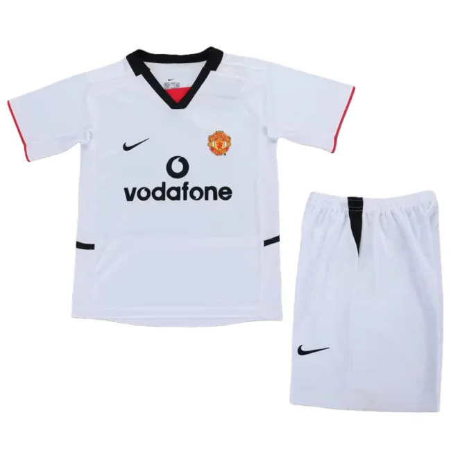 2002-2003 Kids Manchester United Away Retro Soccer Jersey