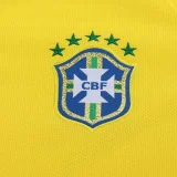 2014 Brazil Home Kids Retro Soccer Jersey