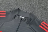 2025-26 Mens Bayern Munich Gray Half Pull Tracksuit