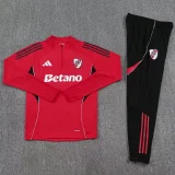 2025-26 River Plate Red Half Pull Tracksuit