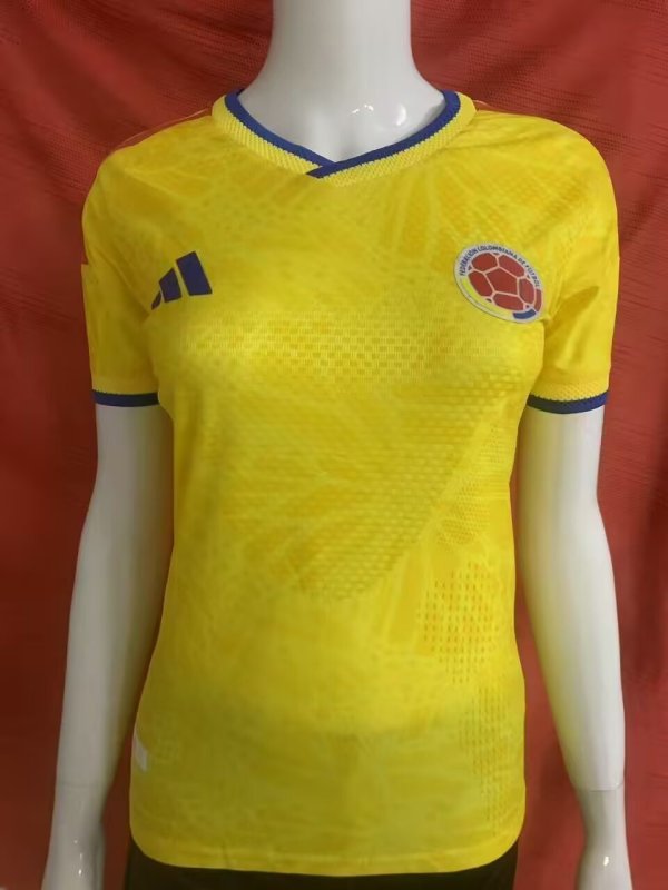 2026-27 Women Colombia home yellow Player  soccer jersey