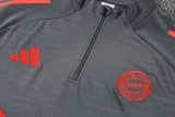 2025-26 Mens Bayern Munich Gray Half Pull Tracksuit