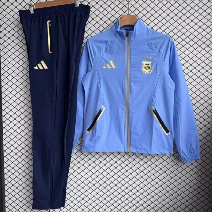 2025-26 Mens Argentina blue Jacket Windbreaker suit