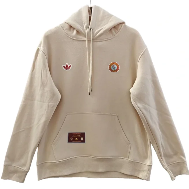 2025-26 Mens Aston Villa Khaki Hoody