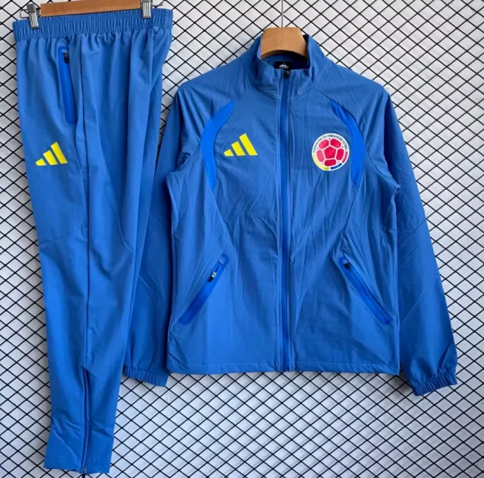 2025-26 Mens Colombia Blue Jacket Windbreaker suit