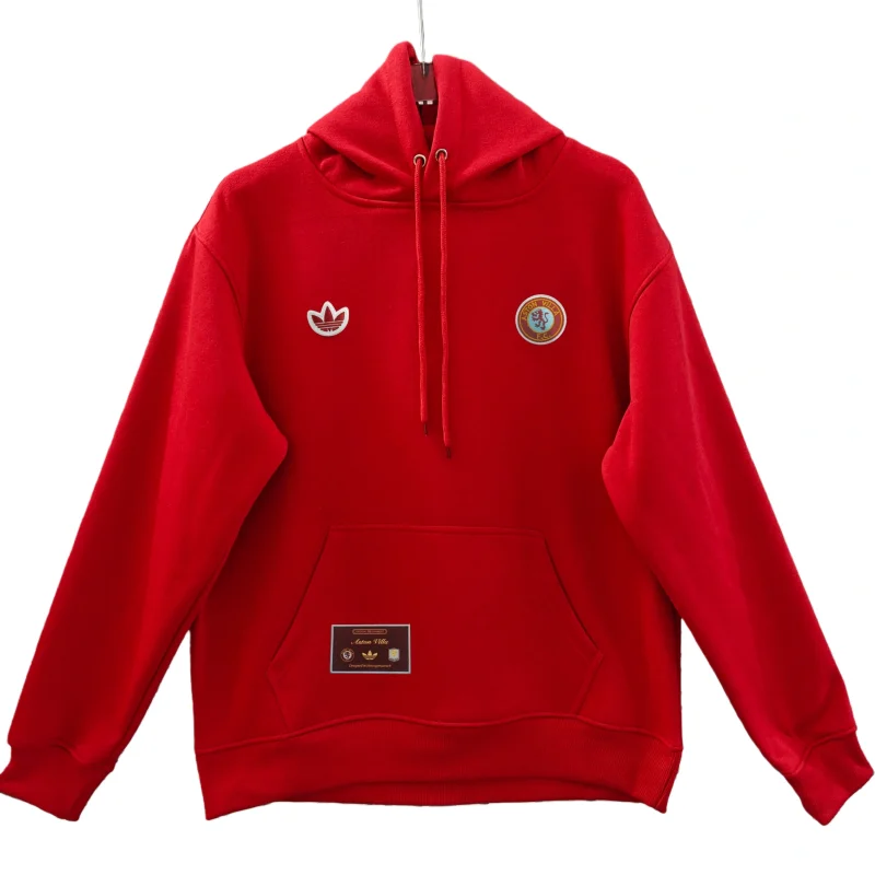 2025-26 Mens  Aston Villa  Red Hoody 红色