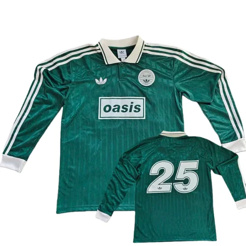 2025-26  Ad Oasis Joint Edition #25 Green Polo Long Sleeve  soccer jersey
