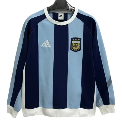 2025-26 Mens  Argentina white blue Hoodie (无帽卫衣)