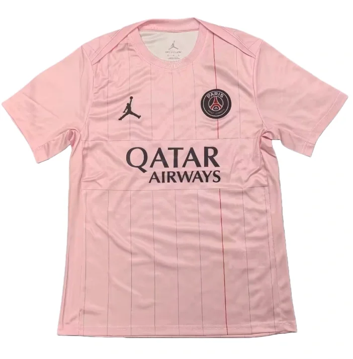 2025-26 Mens PSG Paris fourth away pink soccer jersey