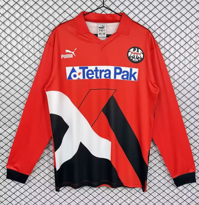 1993-95 Mens Frankfurt Home Retro long sleeve Soccer Jersey