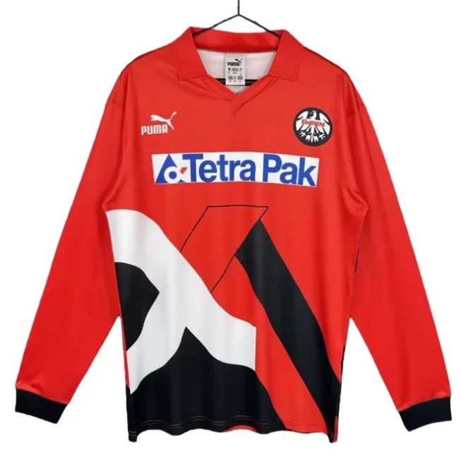 1993-95 Mens Frankfurt Home Retro long sleeve Soccer Jersey