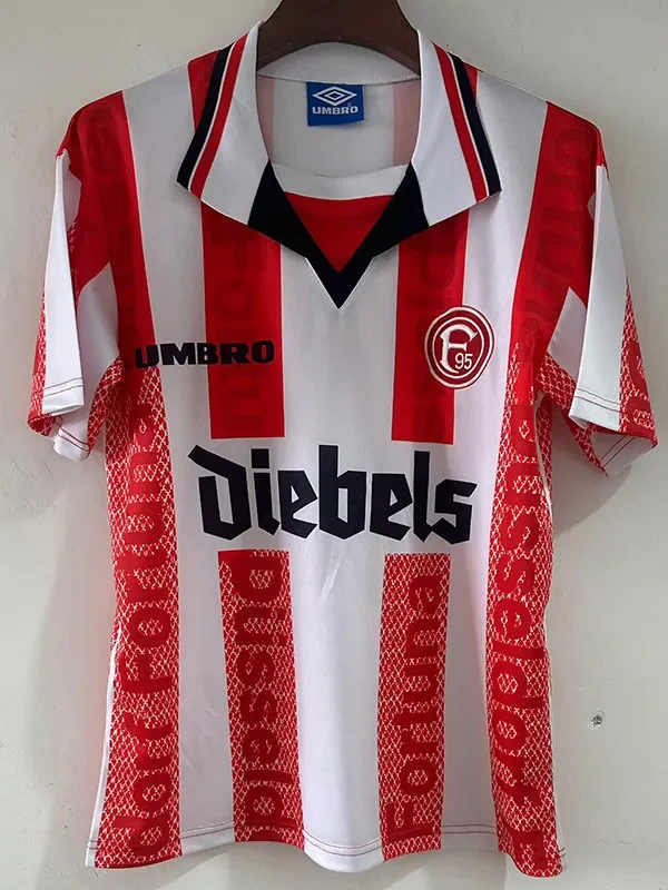 1998 Fortuna Dusseldorf Red White Retro Soccer Jersey