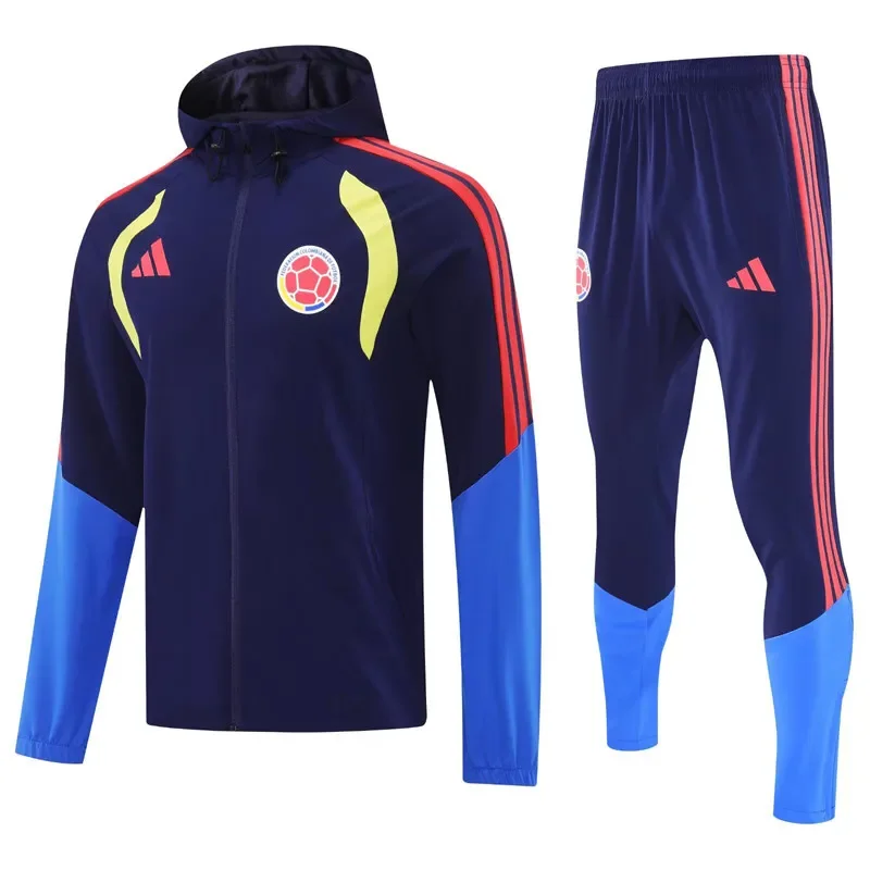 2025-26 Colombia Royal blue Hoodie Jacket Tracksuit