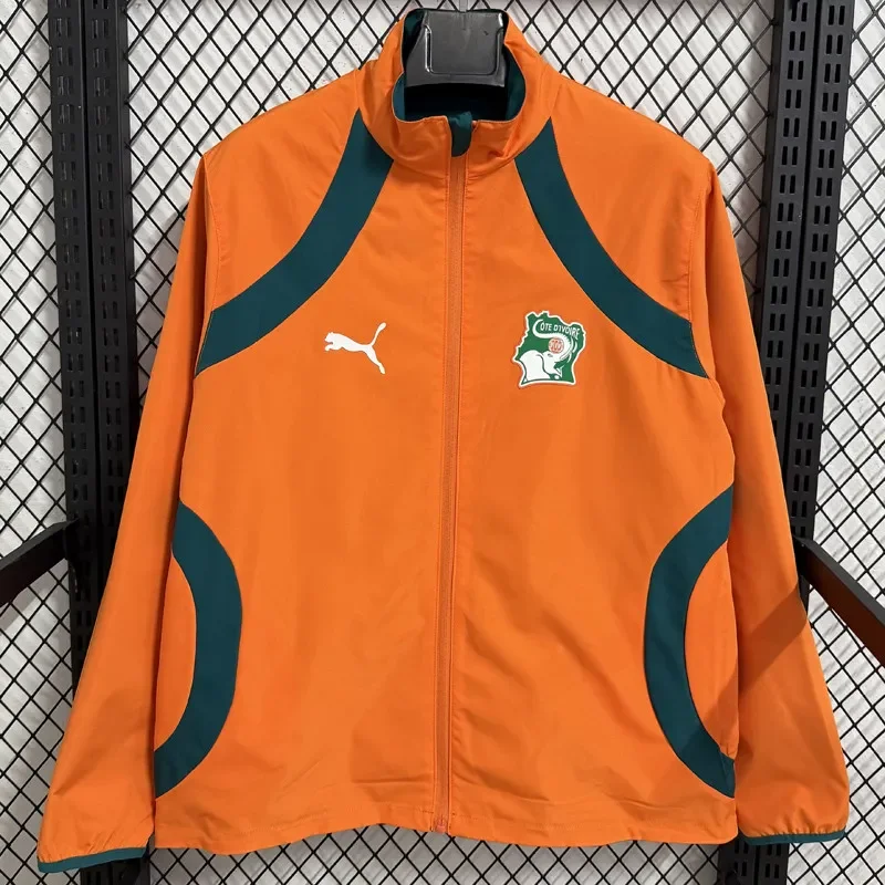2025-26 Ivory Coast Orange & Green Double Sided Windbreaker