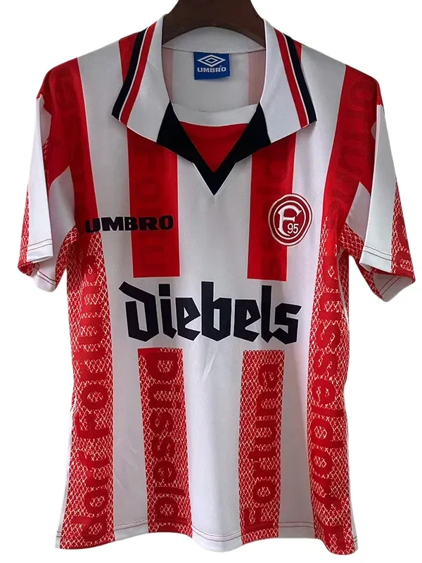1998 Fortuna Dusseldorf Red White Retro Soccer Jersey